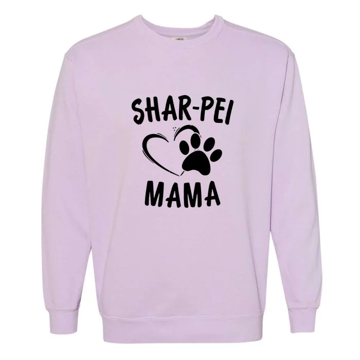 Fun Shar Pei Mama Gift Pet Lover Apparel Dog SharPeis Mom Garment-Dyed Sweatshirt