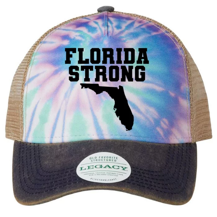 Florida Strong Pray For Florida Survived Hurricane Milton 2024 Legacy Tie Dye Trucker Hat