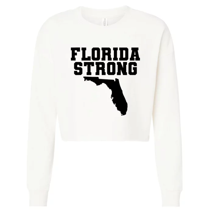 Florida Strong Pray For Florida Survived Hurricane Milton 2024 Cropped Pullover Crew