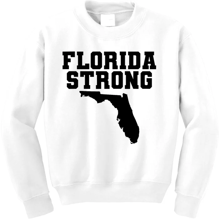 Florida Strong Pray For Florida Survived Hurricane Milton 2024 Kids Sweatshirt