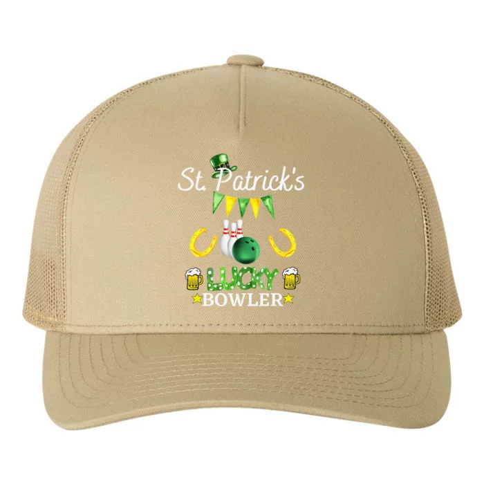 FUNNY SAINT PATRICK'S DAY GIFT FOR WHO LOVE BOWLING Yupoong Adult 5-Panel Trucker Hat