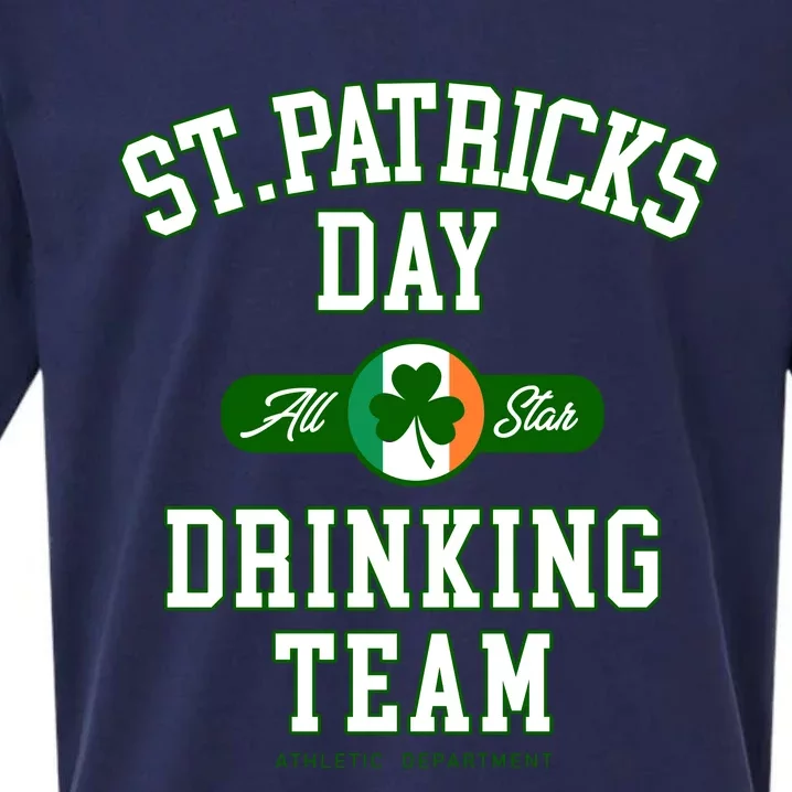 Funny St Patricks Day Drinking Team Sueded Cloud Jersey T-Shirt