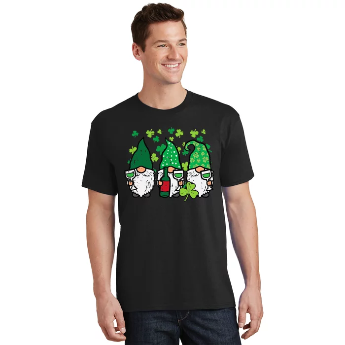 Funny St Patricks Day Gnomes Irish Green Shamrock T-Shirt