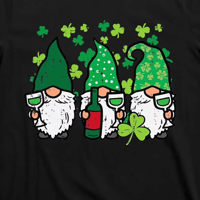 Funny St Patricks Day Gnomes Irish Green Shamrock T-Shirt