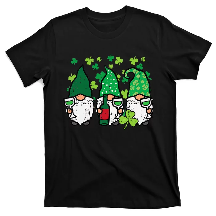 Funny St Patricks Day Gnomes Irish Green Shamrock T-Shirt