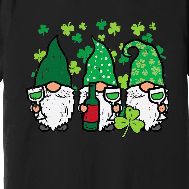 Funny St Patricks Day Gnomes Irish Green Shamrock Premium T-Shirt