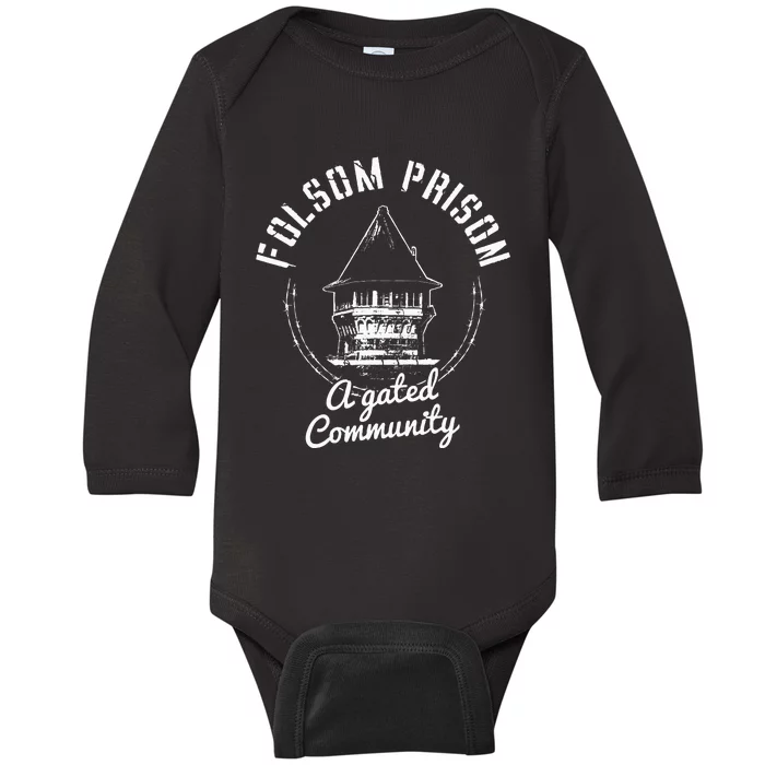 Folsom State Prison Prison State Correctional Warden Baby Long Sleeve Bodysuit