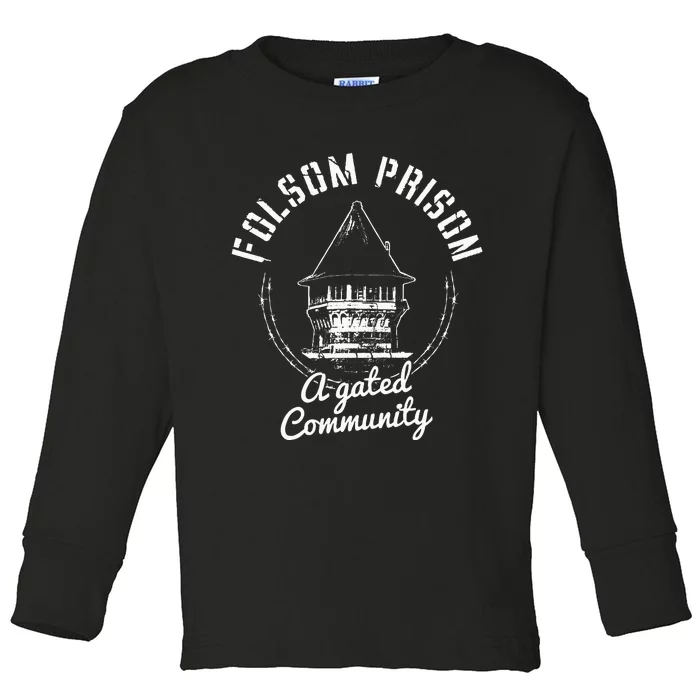 Folsom State Prison Prison State Correctional Warden Toddler Long Sleeve Shirt