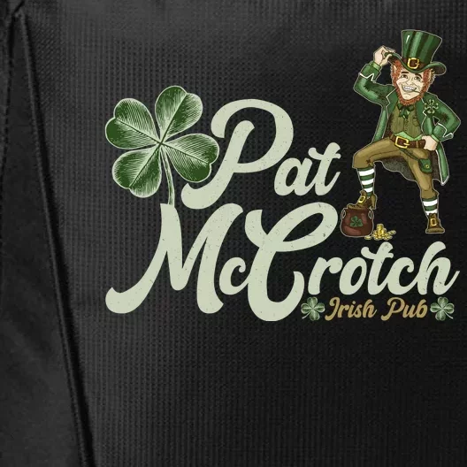 Funny St. Patrick's Day Pat McCrotch Irish Pub Leprechaun City Backpack