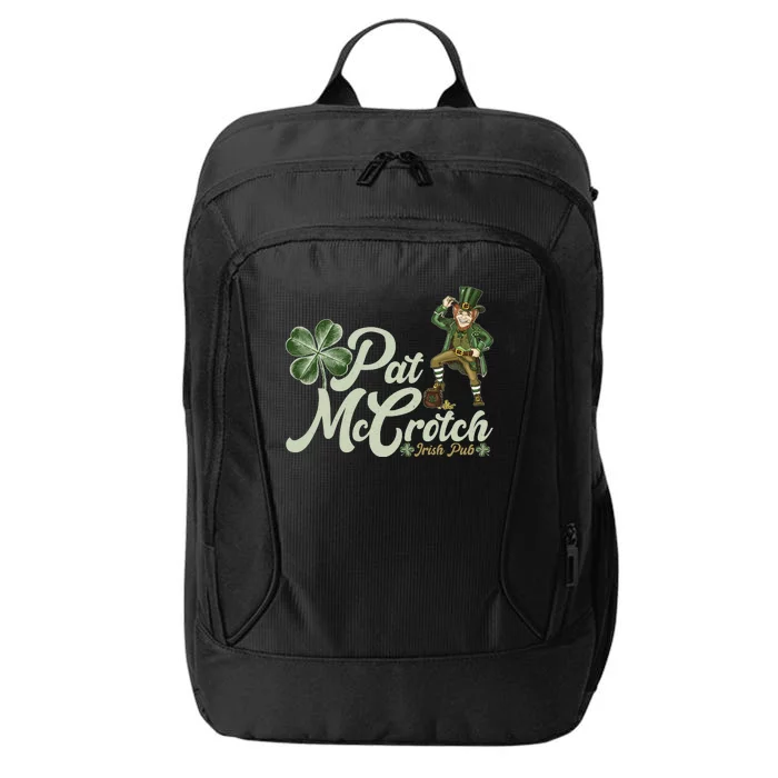 Funny St. Patrick's Day Pat McCrotch Irish Pub Leprechaun City Backpack