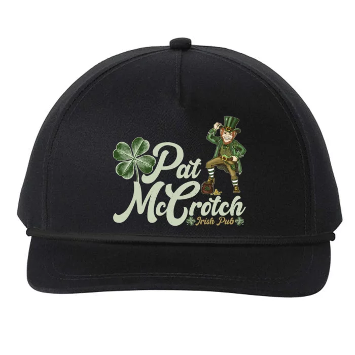 Funny St. Patrick's Day Pat McCrotch Irish Pub Leprechaun Snapback Five-Panel Rope Hat