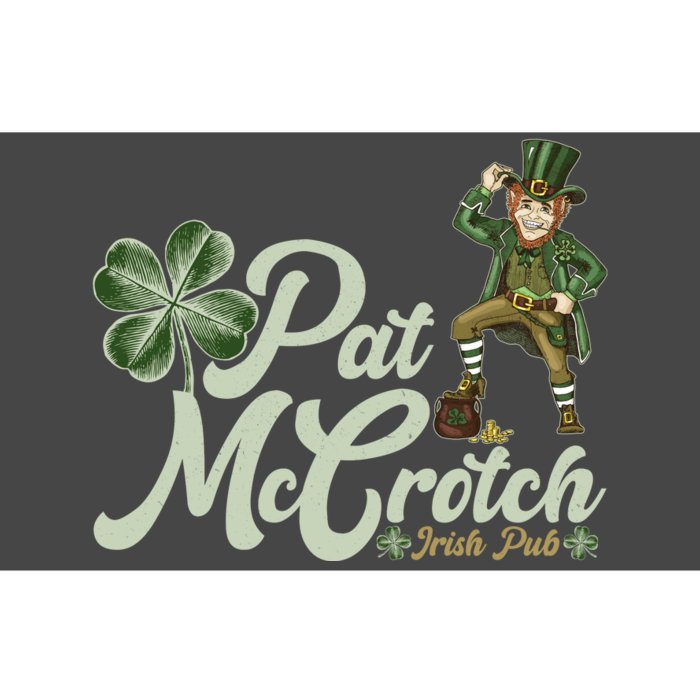 Funny St. Patrick's Day Pat McCrotch Irish Pub Leprechaun Bumper Sticker