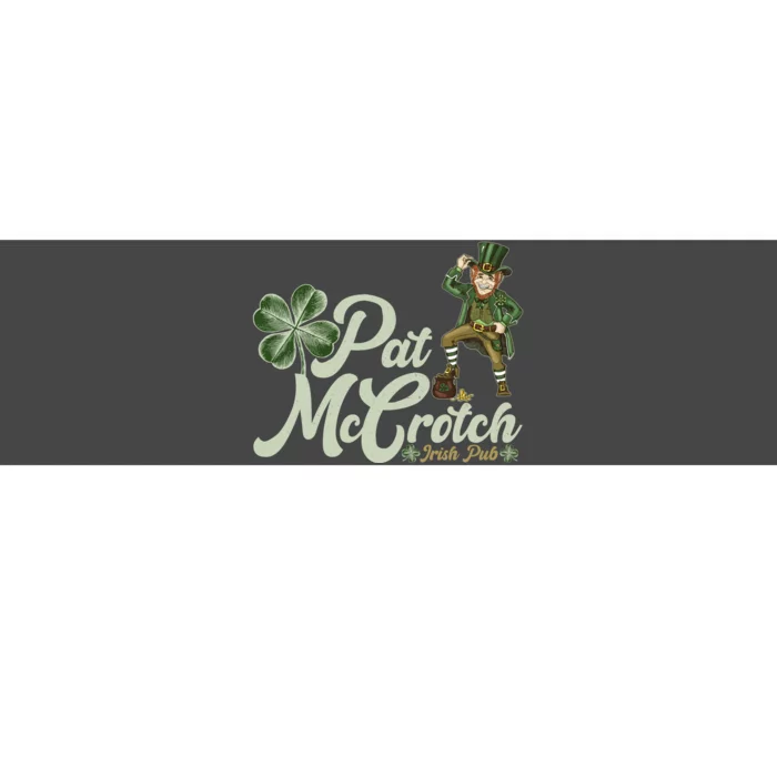 Funny St. Patrick's Day Pat McCrotch Irish Pub Leprechaun Bumper Sticker