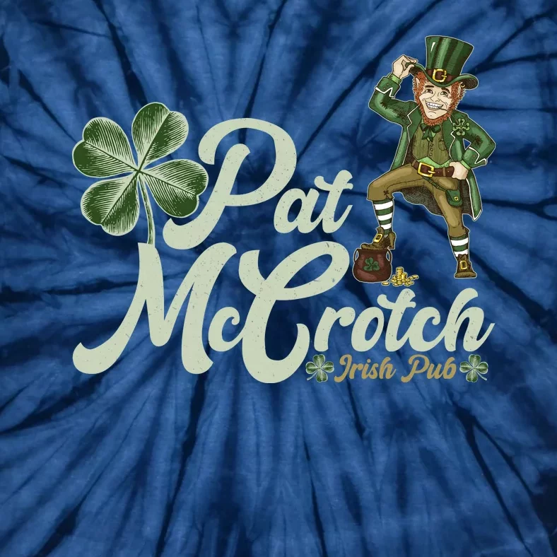 Funny St. Patrick's Day Pat McCrotch Irish Pub Leprechaun Tie-Dye T-Shirt