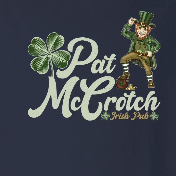 Funny St. Patrick's Day Pat McCrotch Irish Pub Leprechaun Toddler Long Sleeve Shirt