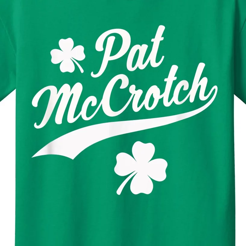 Funny St. Patrick's Day Pat McCrotch Kids T-Shirt