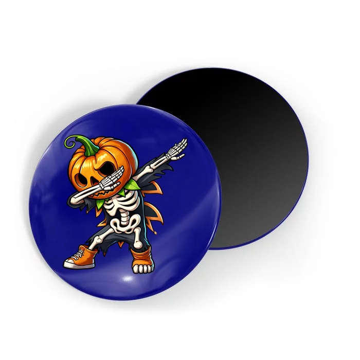 Funny Skeleton Pumpkin Head Dabbing Halloween Gift Magnet