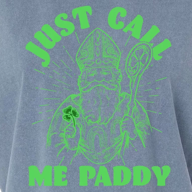 Funny Saint Patricks Day Just Call Me Paddy Garment-Dyed Women's Muscle Tee