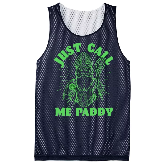 Funny Saint Patricks Day Just Call Me Paddy Mesh Reversible Basketball Jersey Tank