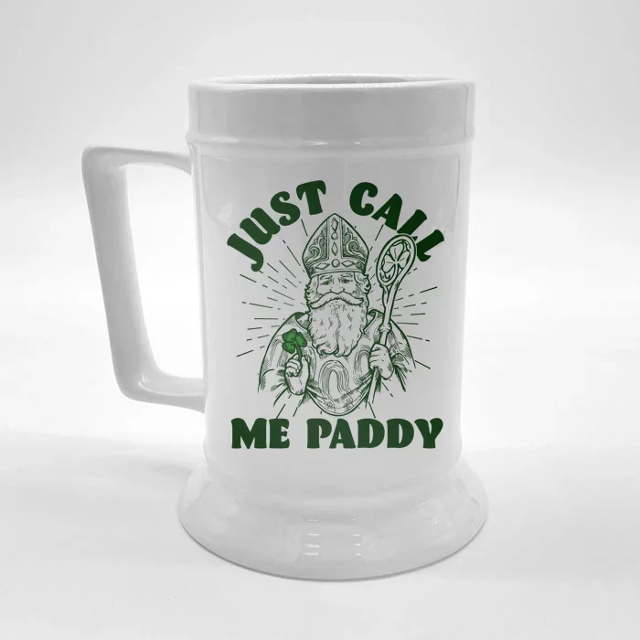 Funny Saint Patricks Day Just Call Me Paddy Front & Back Beer Stein