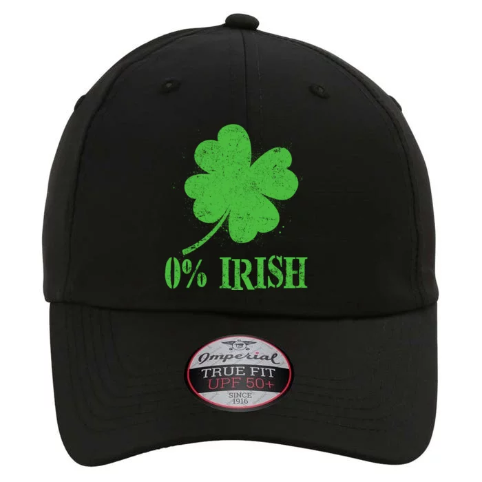 Funny St Patricks Day Zero Percent Irish Distressed Shamrock Clover The Original Performance Cap