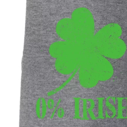 Funny St Patricks Day Zero Percent Irish Distressed Shamrock Clover Doggie 3-End Fleece Hoodie