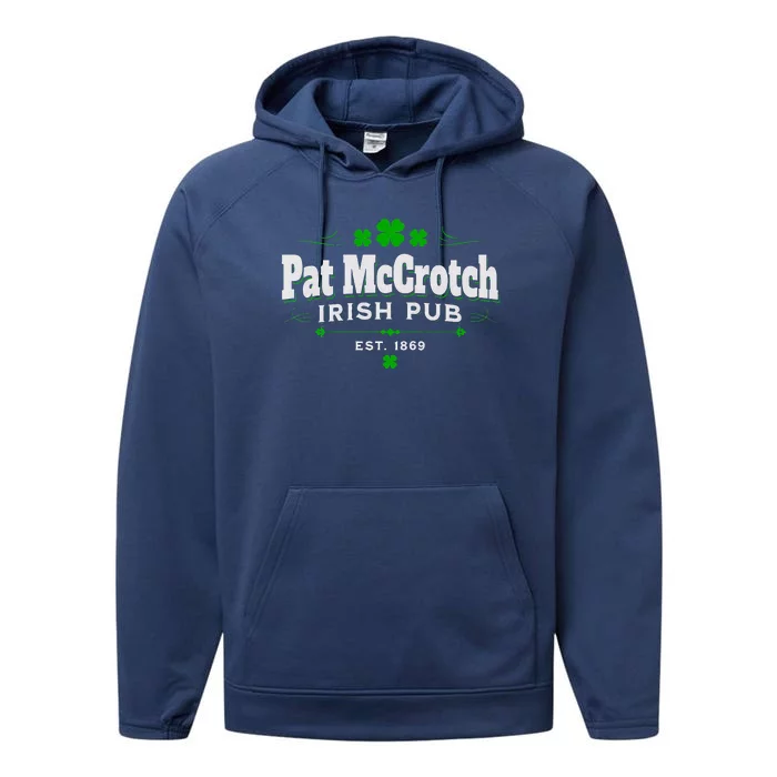 Funny St Patrick Was Italian St Patrick's Day Performance Fleece Hoodie