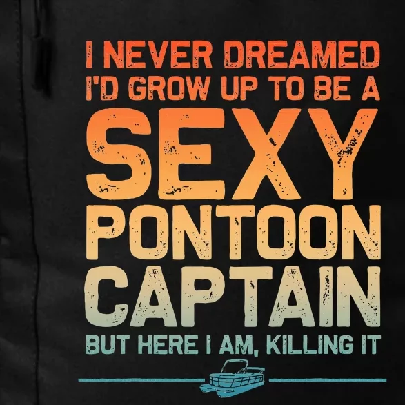 Funny Sexy Pontoon Captain Art For Pontoon Boat Daily Commute Backpack