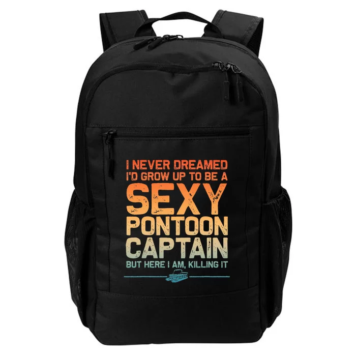 Funny Sexy Pontoon Captain Art For Pontoon Boat Daily Commute Backpack