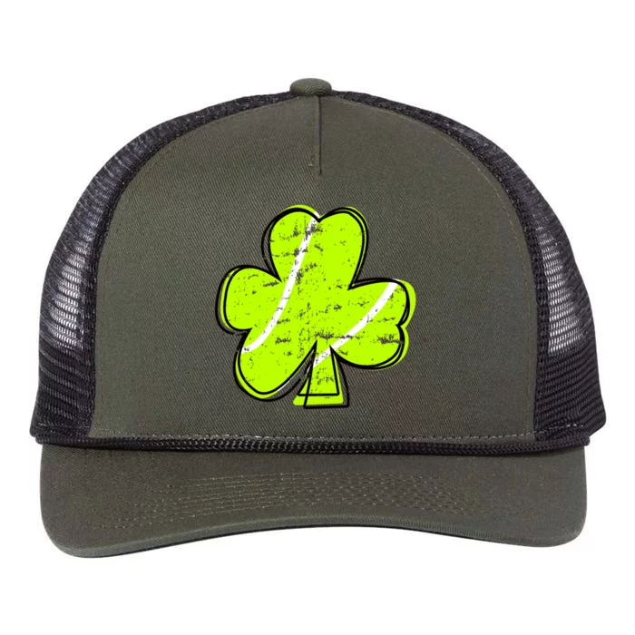 Funny Saint Patricks Day Shamrock Vintage Graphic Tennis Great Gift Retro Rope Trucker Hat Cap