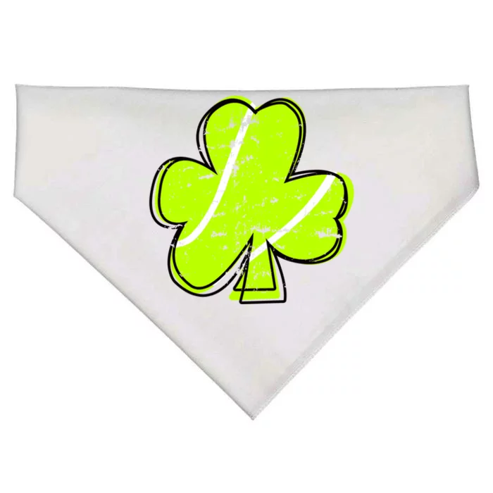 Funny Saint Patricks Day Shamrock Vintage Graphic Tennis Great Gift USA-Made Doggie Bandana