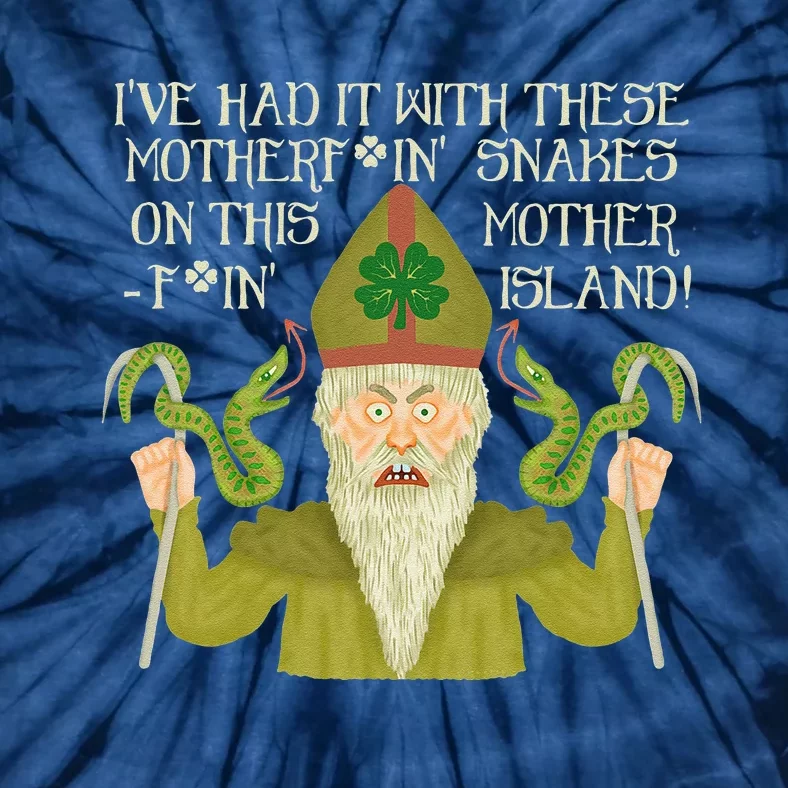 Funny Saint Patrick's Day Snakes Joke Green Irish Tie-Dye T-Shirt