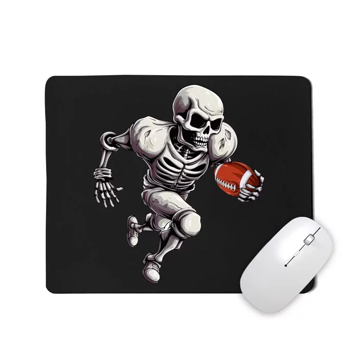 Football Skeleton Playing Football Halloween Skull Lover Mousepad