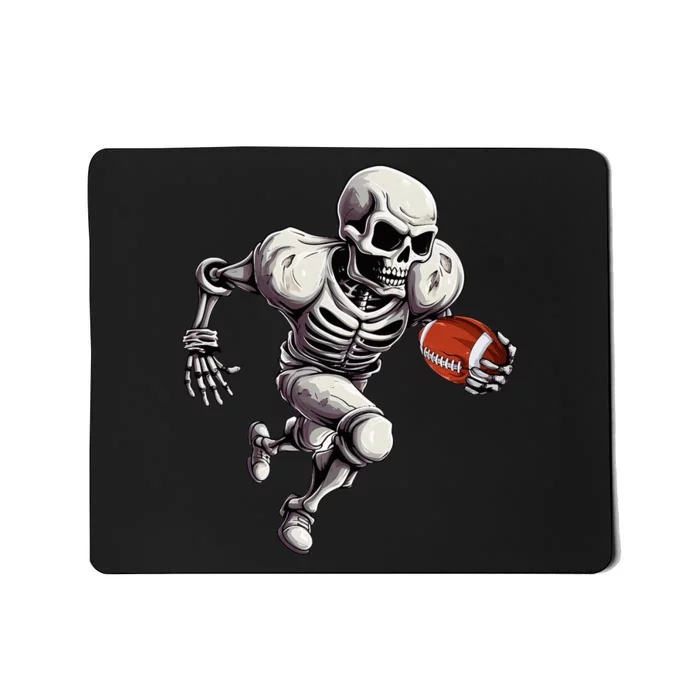 Football Skeleton Playing Football Halloween Skull Lover Mousepad