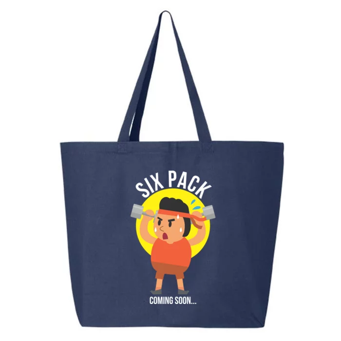 Funny Six Pack Coming Soon Gym Bodybuilding Beginner Gift 25L Jumbo Tote