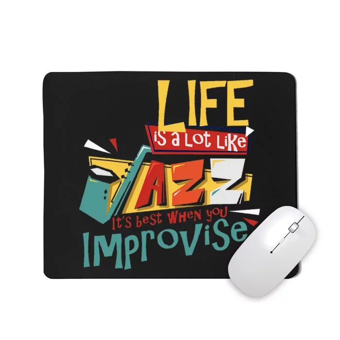 Funny Sax Player Gifts Jazz Music Saxophone Mousepad