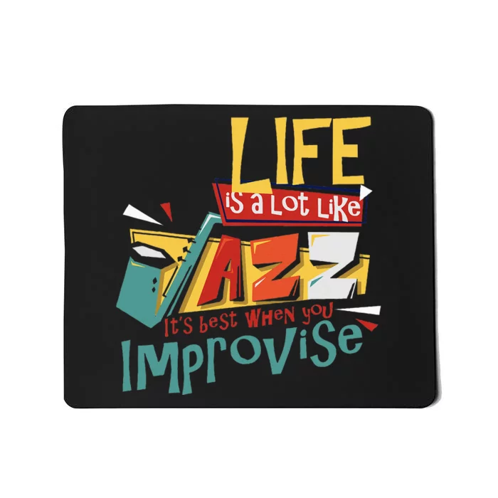 Funny Sax Player Gifts Jazz Music Saxophone Mousepad