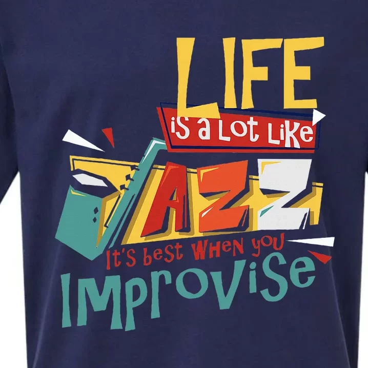 Funny Sax Player Gifts Jazz Music Saxophone Sueded Cloud Jersey T-Shirt