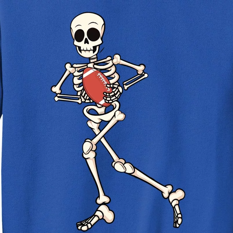 Funny Skeleton Playing Football Halloween Gift Tall Sweatshirt