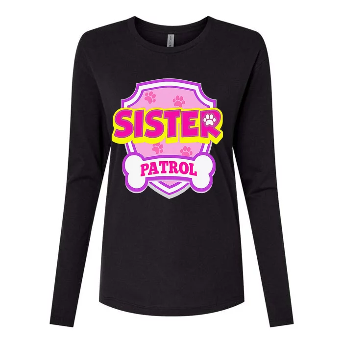 Funny SISTER PatrolDog Mom Dad Gift Birthday Party Womens Cotton Relaxed Long Sleeve T-Shirt