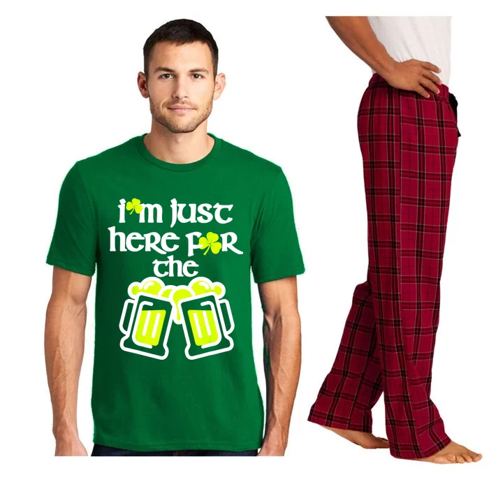 Funny St Patricks Day Shamrock I'm Just Here For The Party Pajama Set