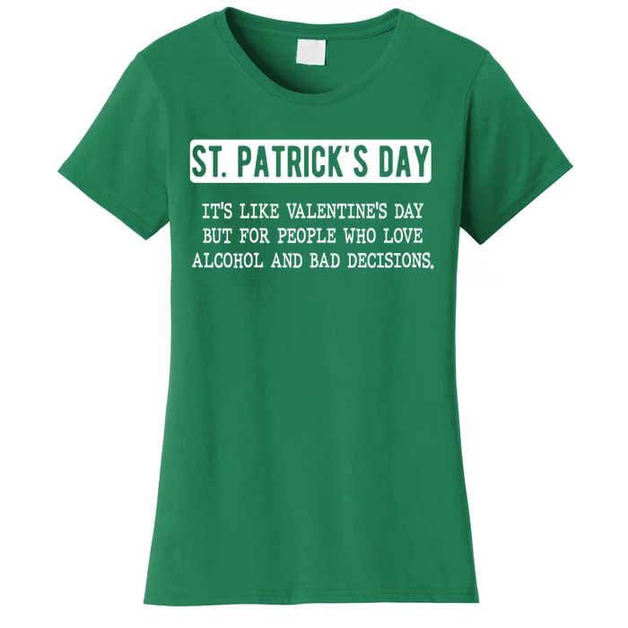 Funny St Pats Definition St. Patricks Day Drinking Gift Women's T-Shirt