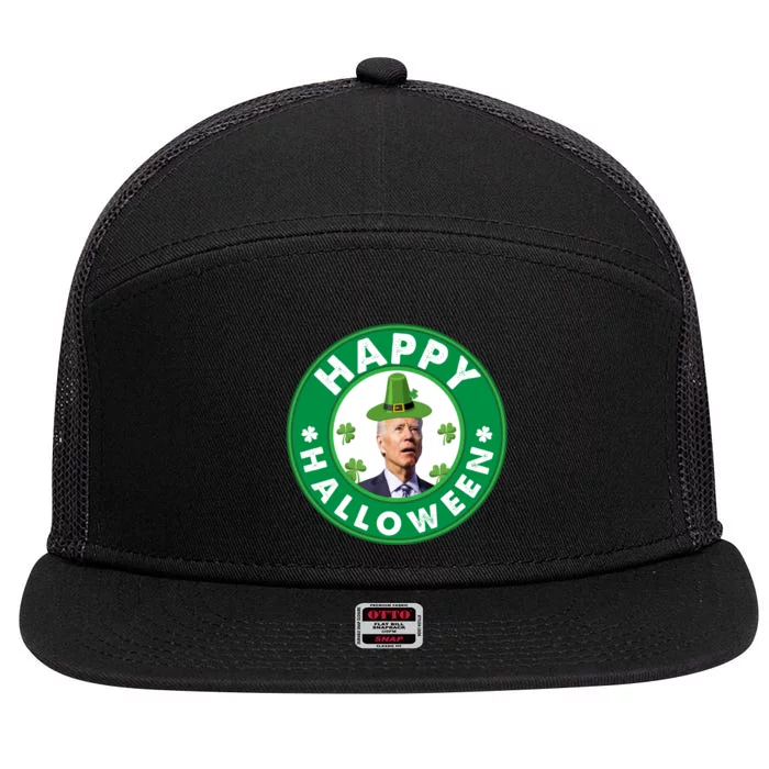 Funny St. Patrick's Day St Patricks Day, Biden St Patricks Day, St Patricks Day 7 Panel Mesh Trucker Snapback Hat