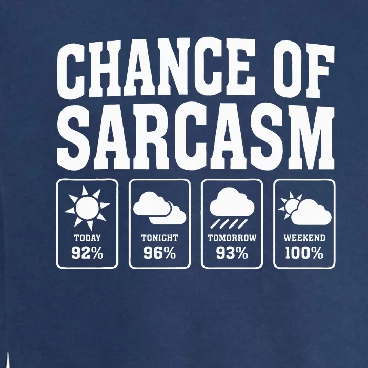 Funny Sarcastic Print For Sarcastic People Sarcasm Garment-Dyed Sweatshirt