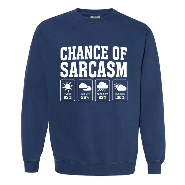 Funny Sarcastic Print For Sarcastic People Sarcasm Garment-Dyed Sweatshirt