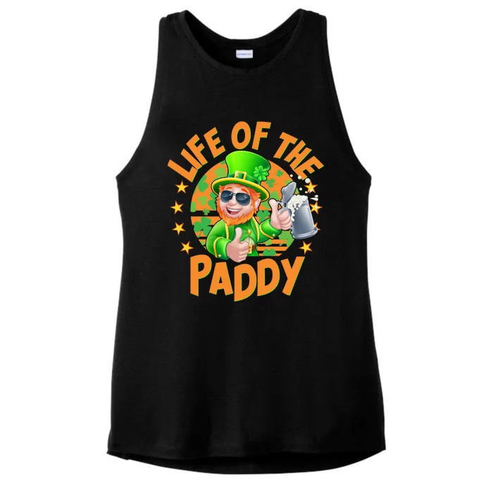 Funny St Patricks Day Life Of The Paddy Leprechaun Beer Ladies Tri-Blend Wicking Tank