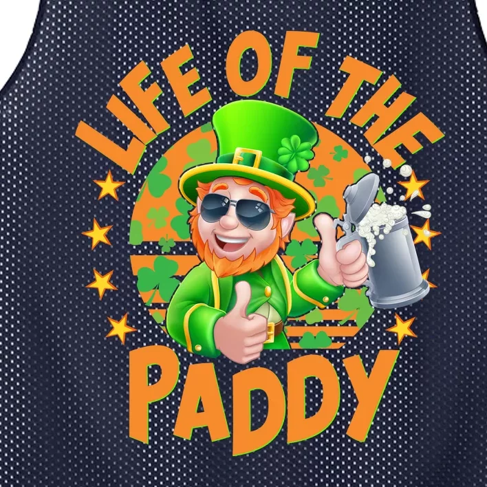 Funny St Patricks Day Life Of The Paddy Leprechaun Beer Mesh Reversible Basketball Jersey Tank