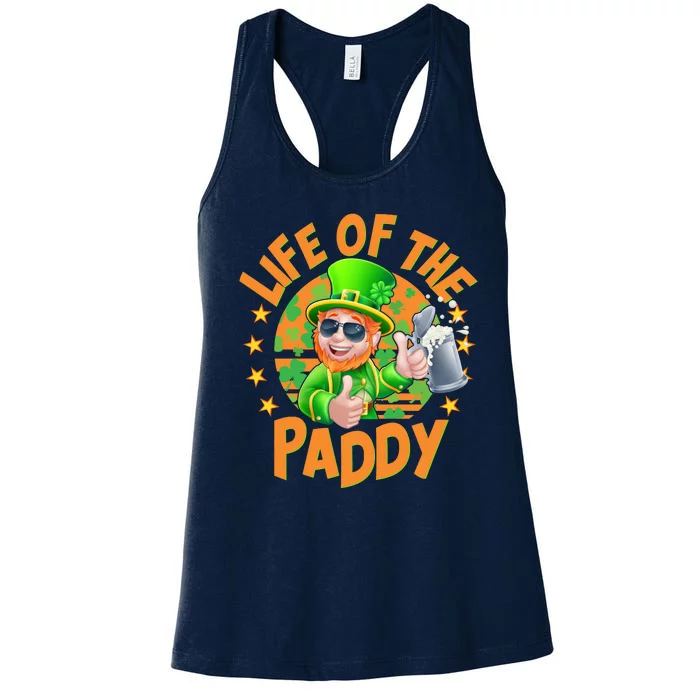 Funny St Patricks Day Life Of The Paddy Leprechaun Beer Women's Racerback Tank