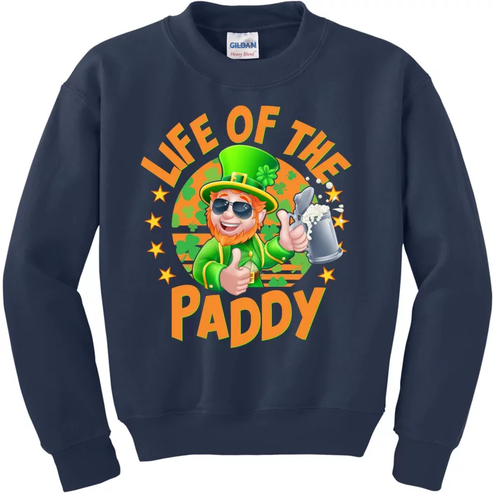 Funny St Patricks Day Life Of The Paddy Leprechaun Beer Kids Sweatshirt