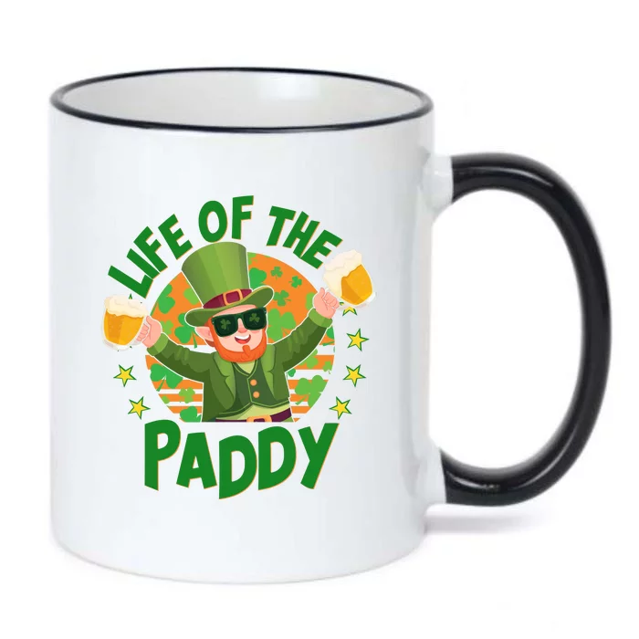 Funny St Patricks Day Life Of The Paddy Leprechaun With Beers Black Color Changing Mug